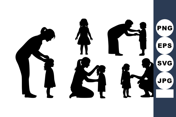 Child Playing Silhouette Image 5