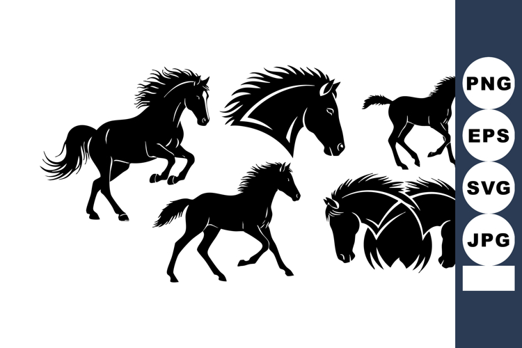 Running Horse Silhouette Image 5