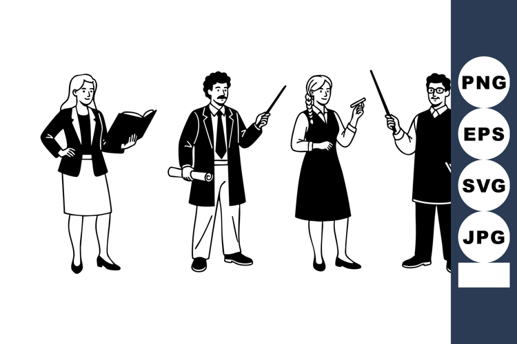 Business People Team Presentation Tools Vector