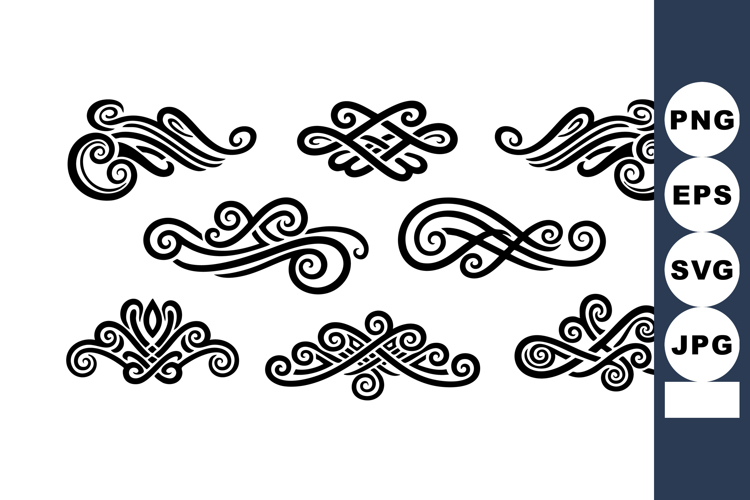 Vintage Ornamental Flourishes Vector Design Elements