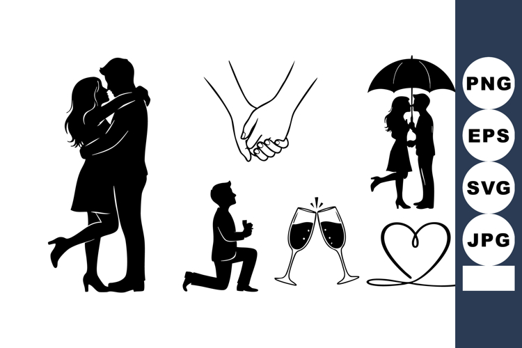 Holding Hands Silhouette Image 20