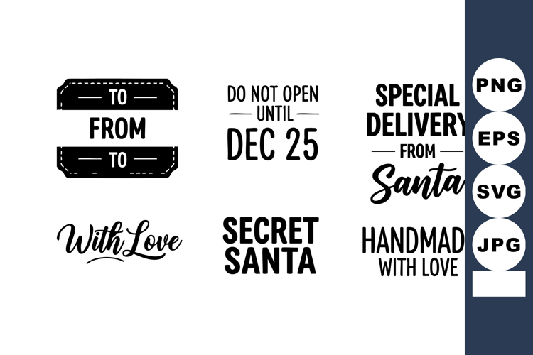 Christmas Gift Tags Special Delivery Secret Santa Labels