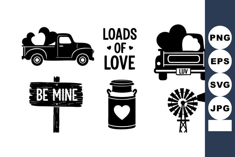 Pickup Truck Silhouette Image 13