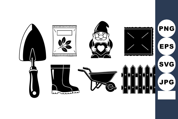 Garden Tools Decorations Shovel Boots Vector