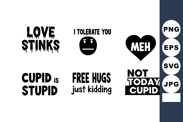 Dark Humor Love Stinks Cupid Text Designs
