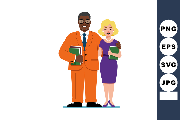African American man in orange suit with glasses standing ne