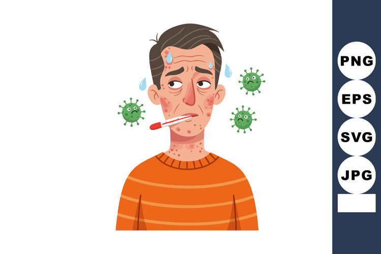 Sweating Clipart Image 3