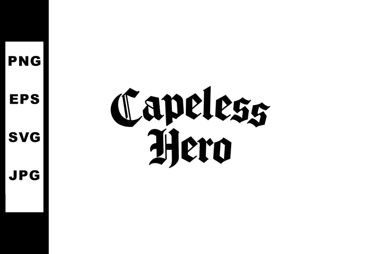 Capeless Hero Gothic Blackletter Typography Design for Graph
