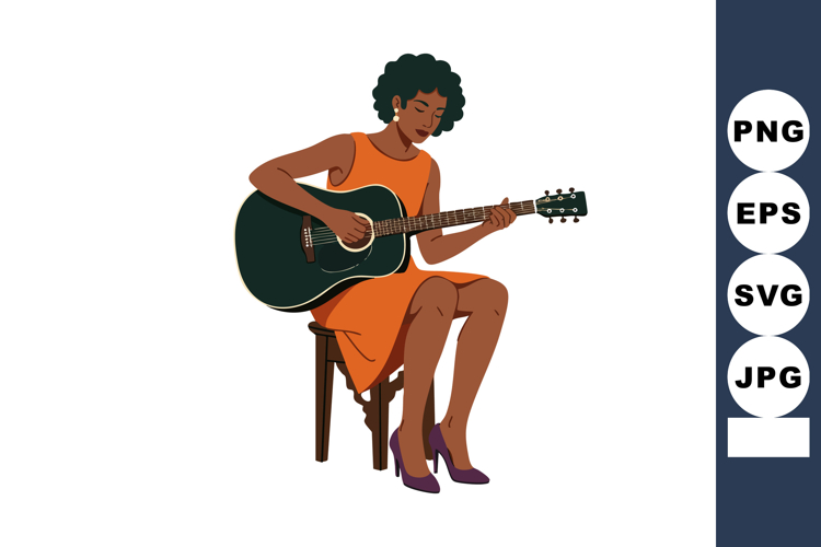 Acoustic Guitar Clipart Image 15