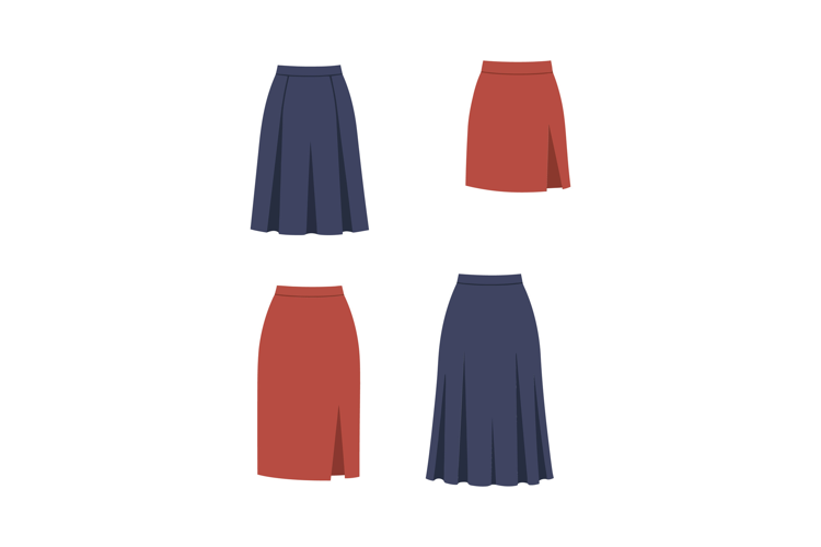 Stylish skirts collection in minimal design showcasing vario