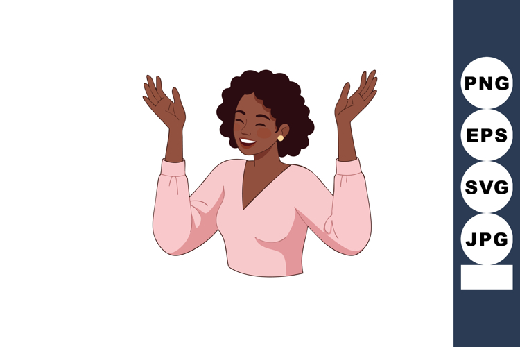 African American Woman Clipart Image 4
