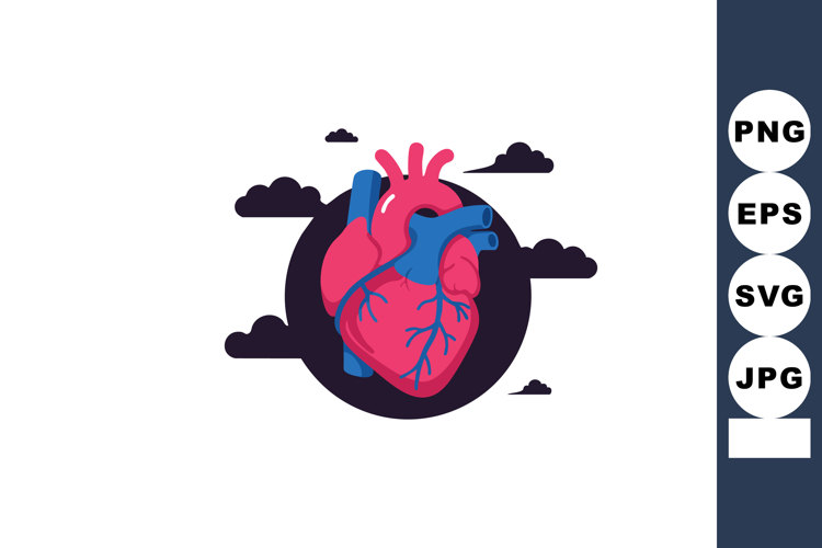 Blue Heart Clipart Image 18