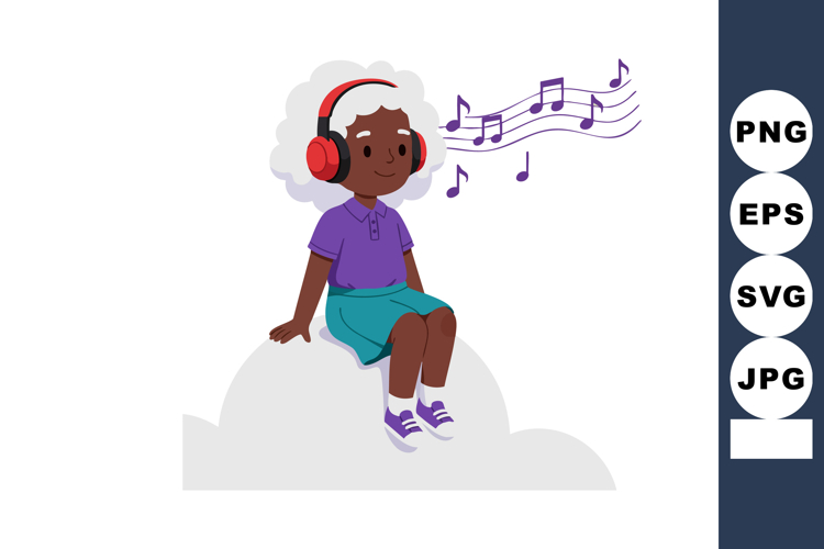 Listening To Music Clipart Image 6