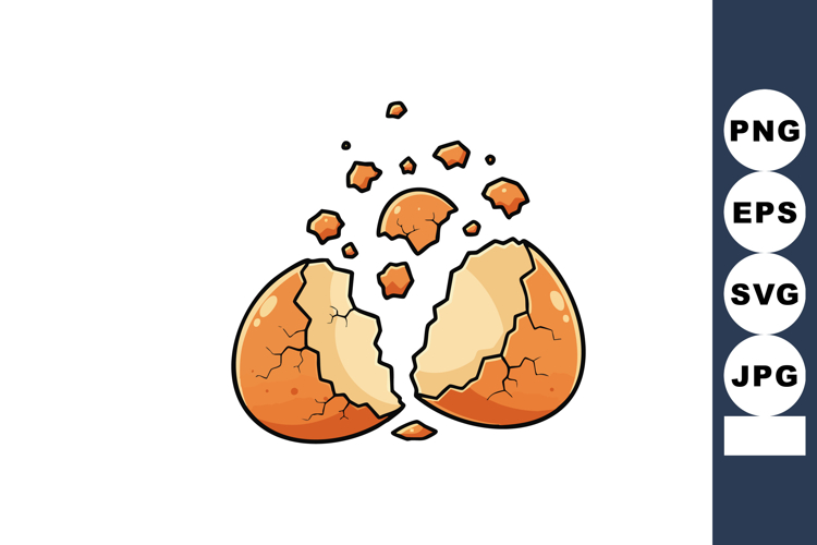 Cracked Egg Clipart Image 8