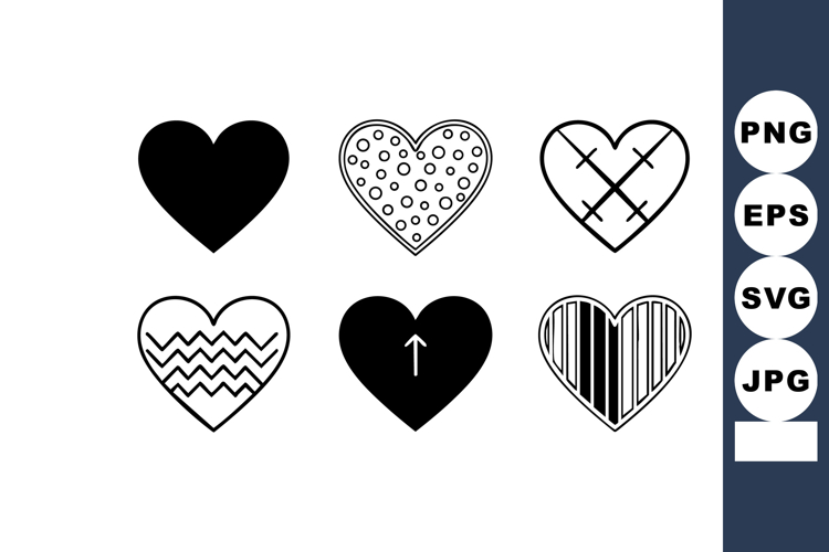 White Heart Clipart Image 13