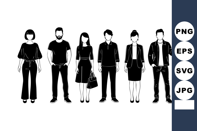 Group Of People Silhouette Image 16