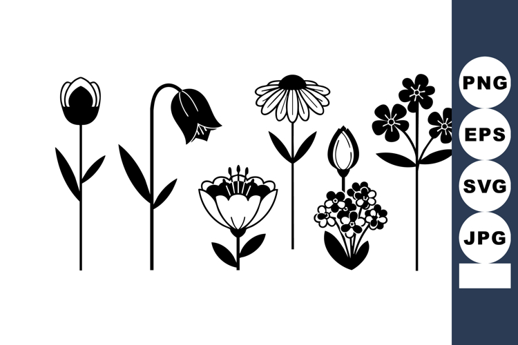 Flower Silhouette Image 22