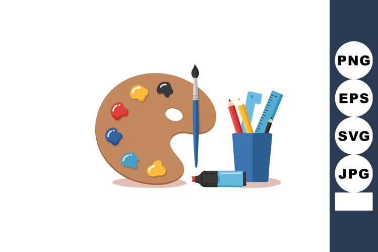 Art Palette Clipart Image 7