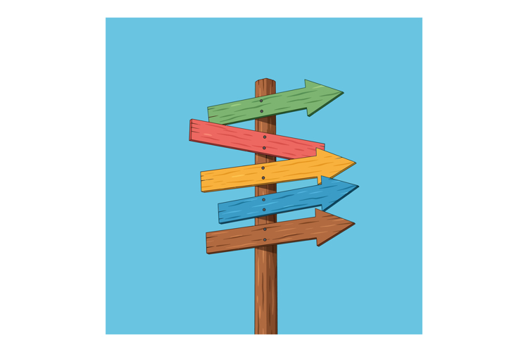 Wooden Signpost Clipart Image 23