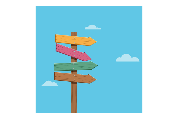 Wooden Signpost Clipart Image 22