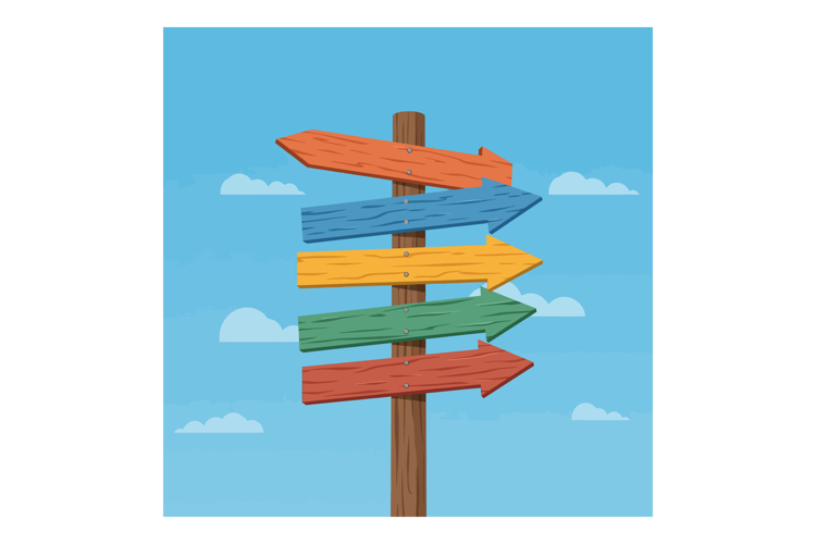 Wooden Signpost Clipart Image 21