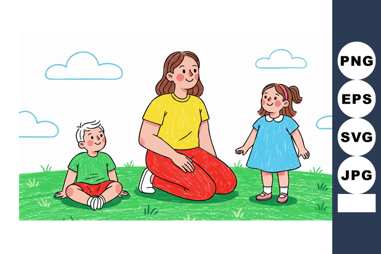 Playing Outside Clipart Image 13
