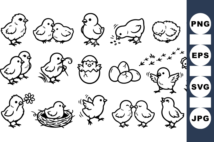 Easter Black And White Clipart Image 19