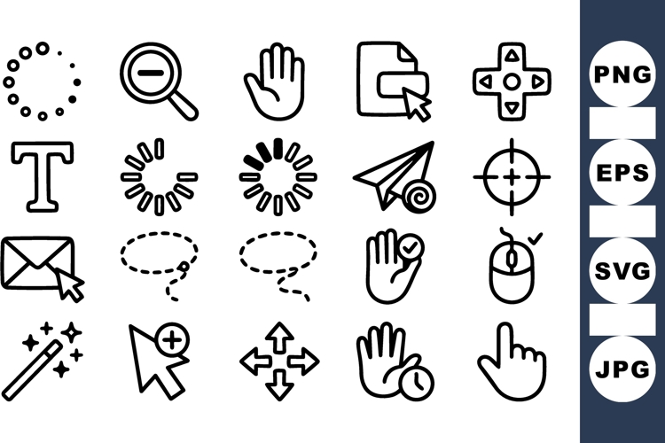 Minimal Line Icon Set For User Interface Design