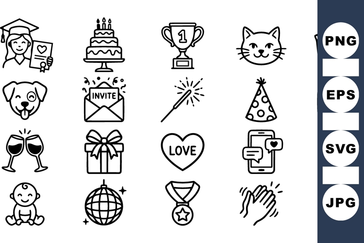 Baby Shower Icons 