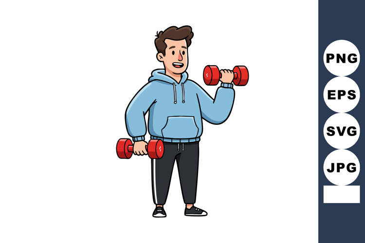 Dumbbells Clipart Image 7