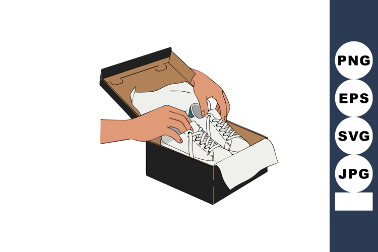 Shoe Box Vector Image 2