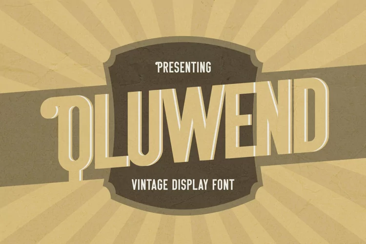Web Font Qluwend - Vintage Display Font