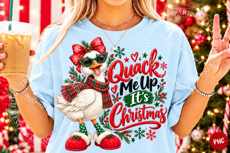 Quack Me Up Its Christmas Duck PNG