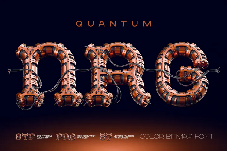 Quantum NRG - Color Bitmap Font
