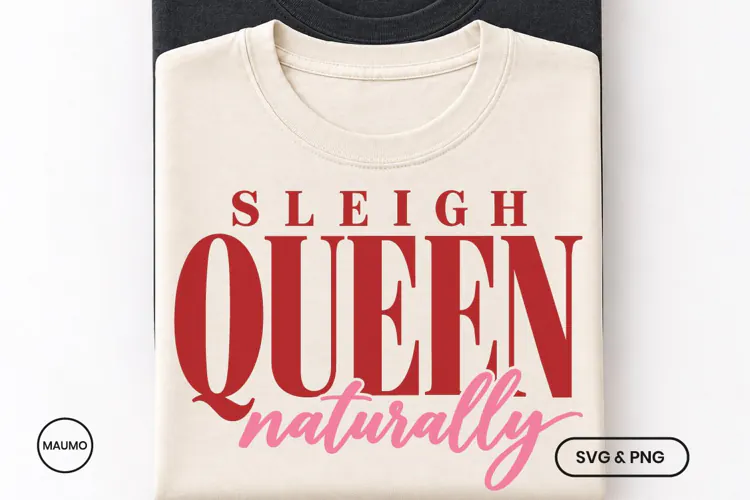 Funny Sleigh Queen Christmas SVG