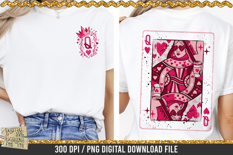 Queen of Hearts png / Playing Card png / Valentines PNG