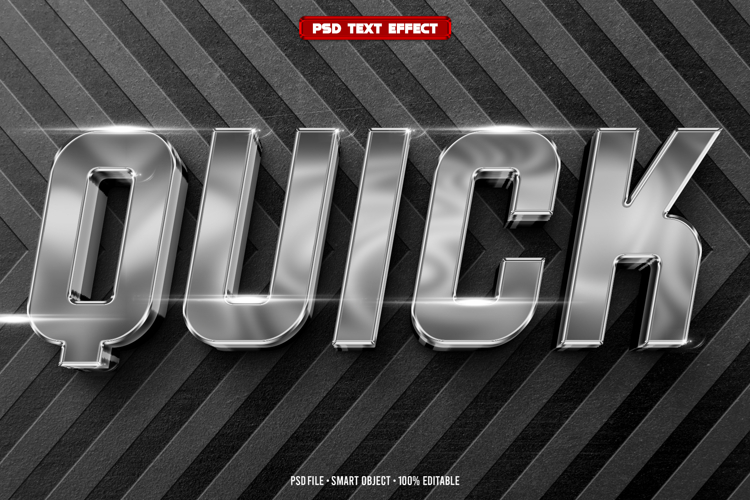 Quick 3D editable text effect