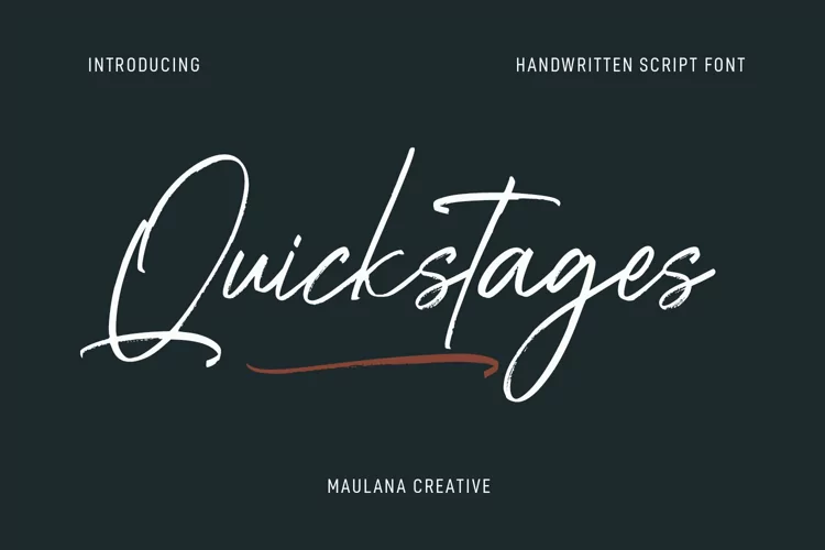 Quickstages Brush Script Font