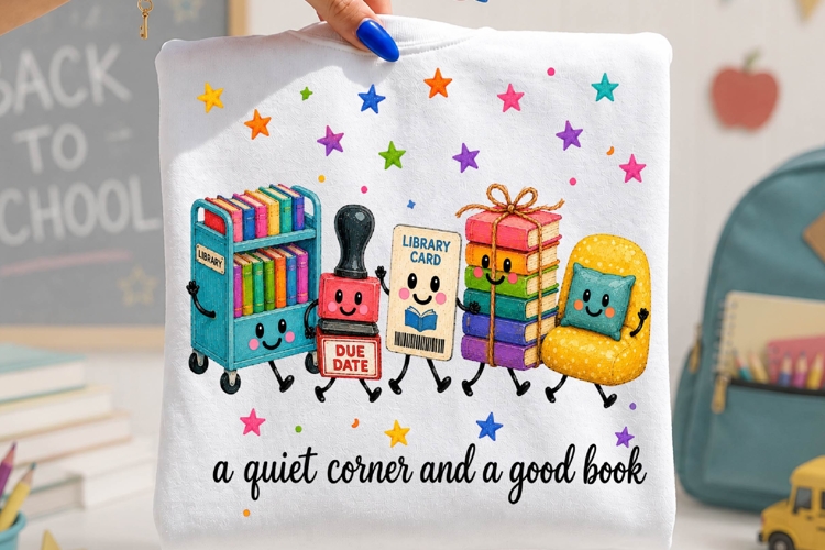 Quiet Corner and a Good Book Clipart PNG