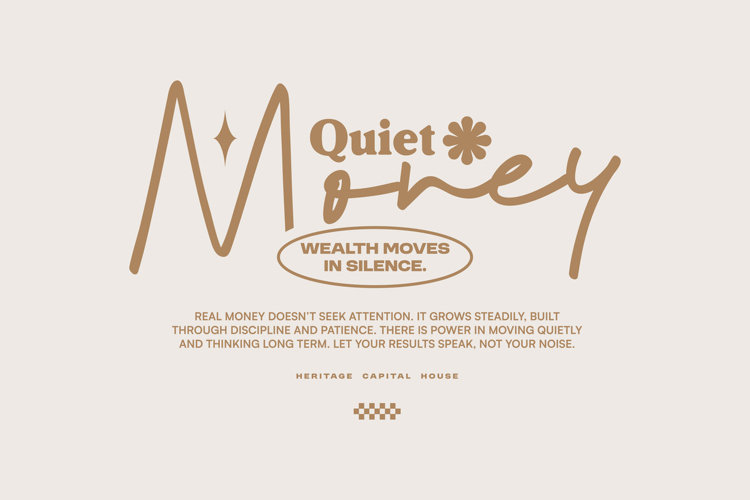 Quiet Money Typography Quotes T-shirt Design