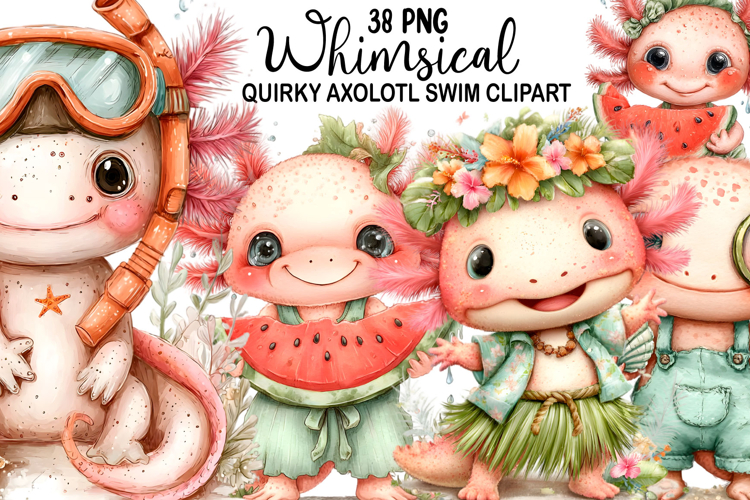 Cute Axolotl Clipart Image 12
