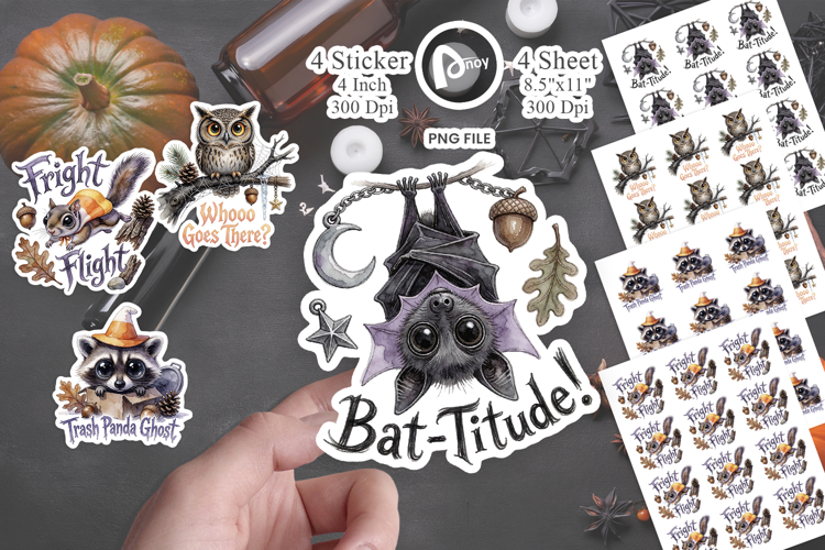 Big-Eyed Nocturnal Spooks Sticker