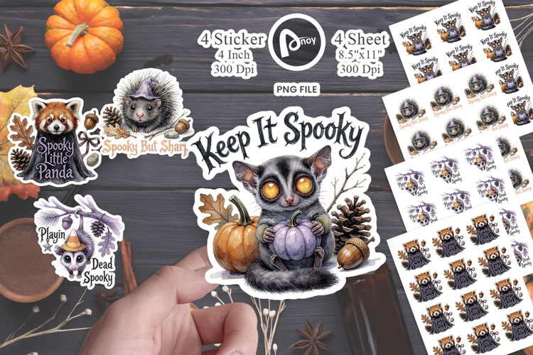 Big-Eyed Nocturnal Spooks Sticker