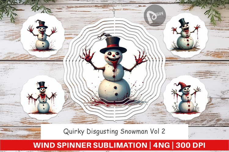 Quirky Snowman Wind Spinner
