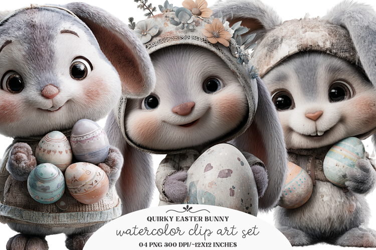 Quirky easter bunny clipart - Quirky easter bunny png