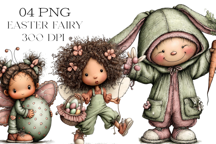 Quirky Easter Fairy Clipart