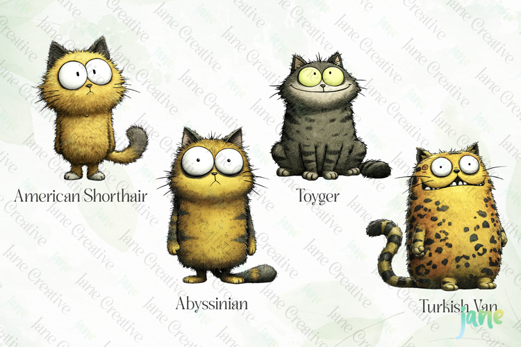 Quirky Funny Cats Sublimation