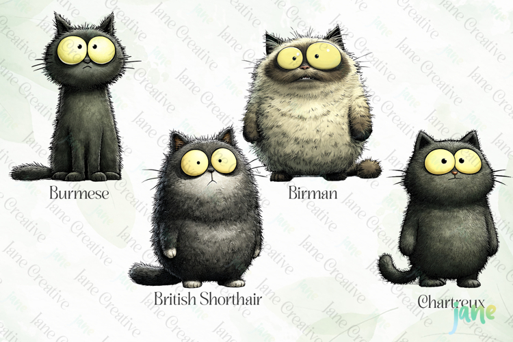 Quirky Funny Cats Sublimation