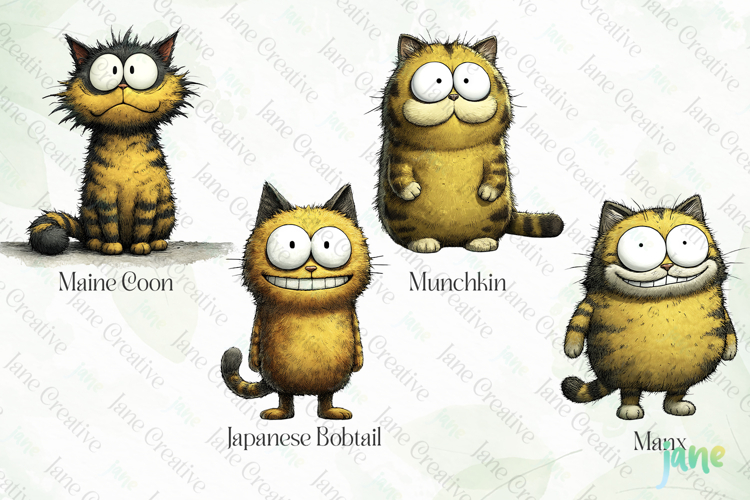 Quirky Funny Cats Sublimation