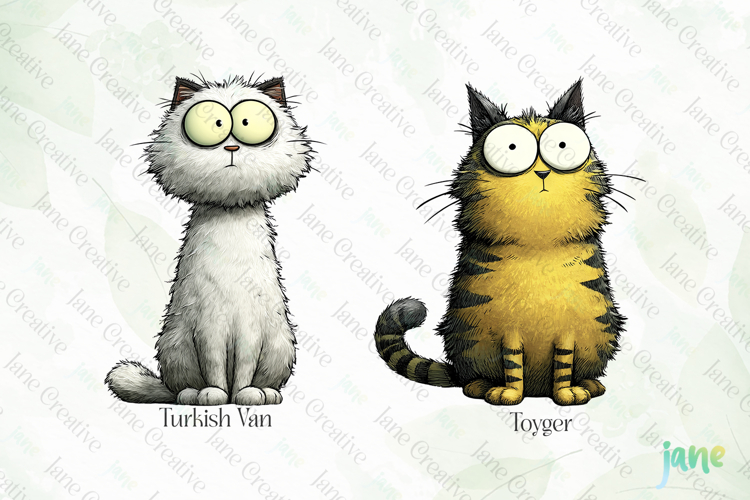 Quirky Funny Cats Sublimation